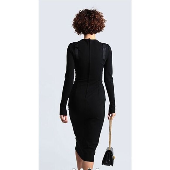 Dolce & Gabbana Black Midi Sheath Dress Made in Italy NWOT Size 36/0 - Picture 2 of 12